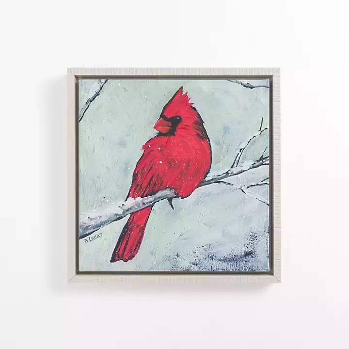 Cheap Cardinal on Branch Framed Canvas Art Print Canvas Art