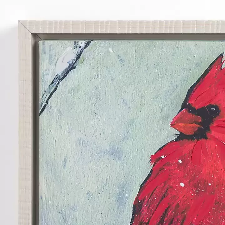 Cheap Cardinal on Branch Framed Canvas Art Print Canvas Art