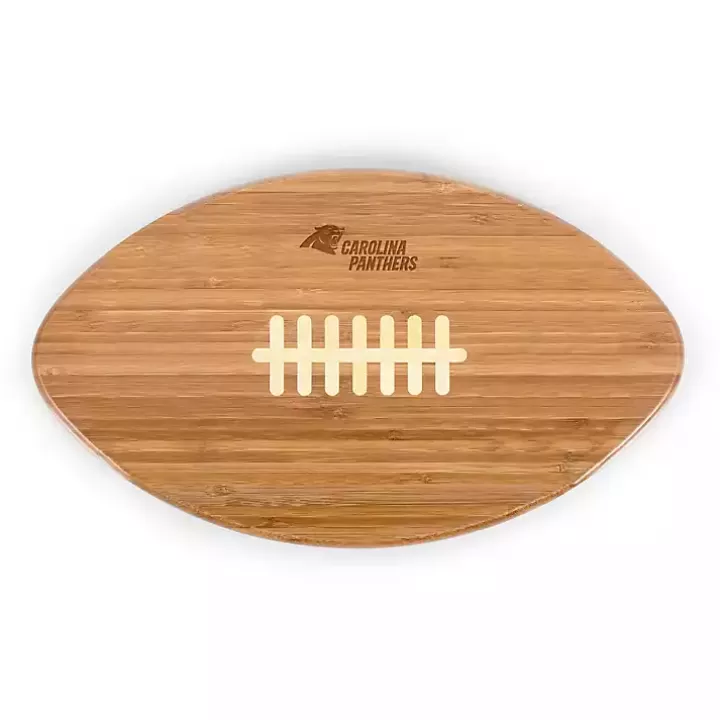 Clearance Carolina Panthers Bamboo Football Cutting Board Serving & Entertaining
