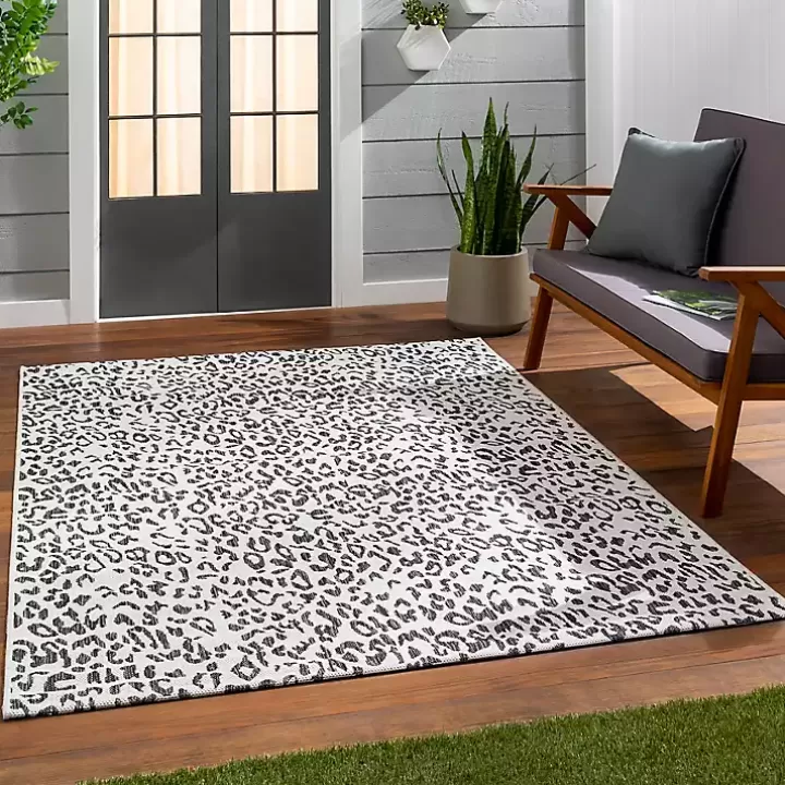 Fashion Cauli Leopard Print Outdoor Rug, 5x7 Outdoor Rugs