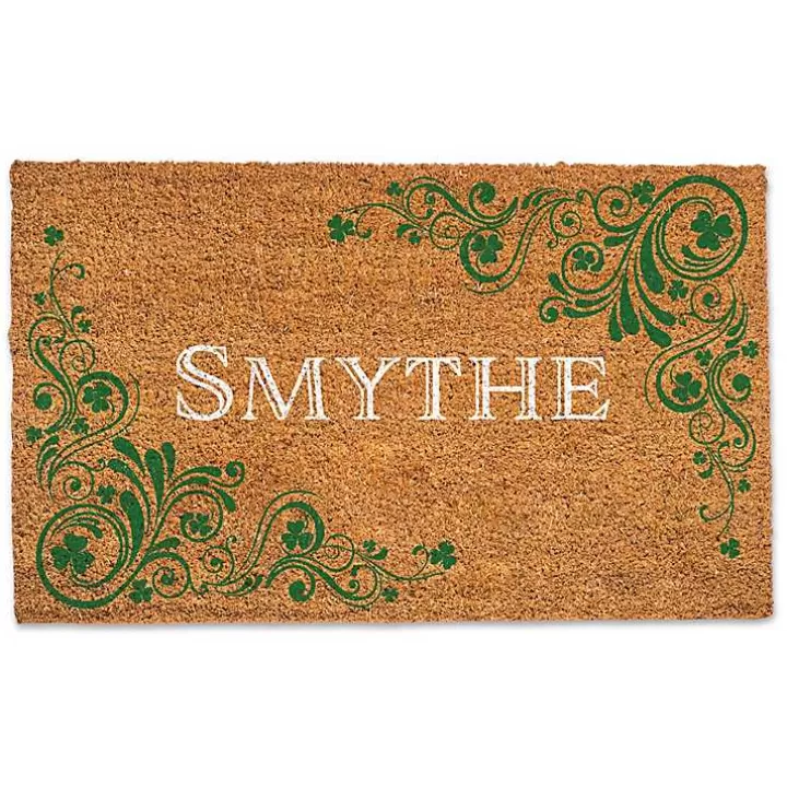 Sale Celtic Clovers Personalized Coir Doormat Doormats