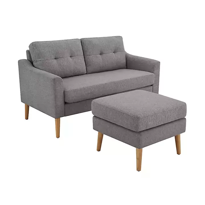 New Charcoal 2-pc. Loveseat & Ottoman Set Sofas & Loveseats