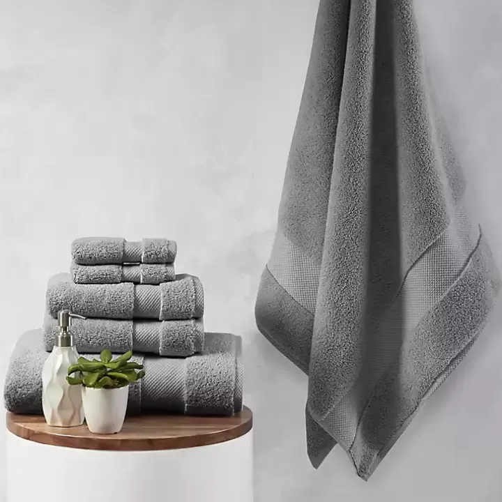 New Charcoal 6-pc. Oversized Cotton Bath Towel Set Bath Towels