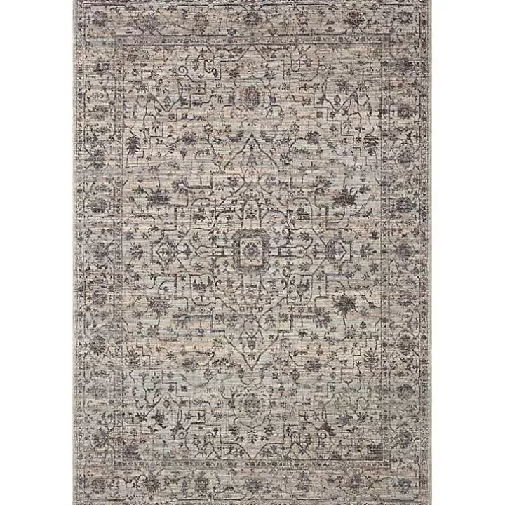 Clearance Charcoal Sorrento Medallion Area Rug, 6x9 Area Rugs