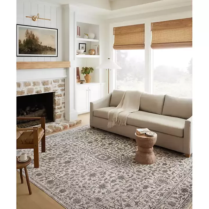 Clearance Charcoal Sorrento Medallion Area Rug, 6x9 Area Rugs
