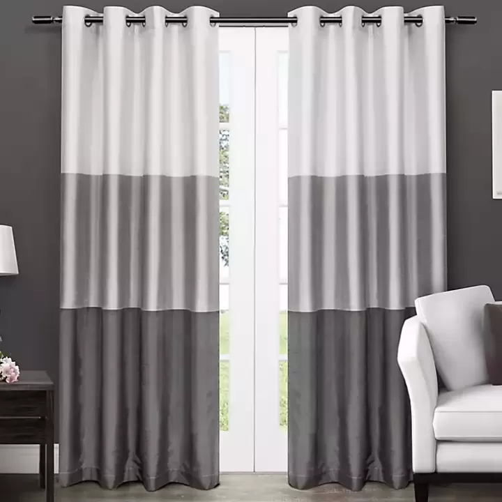 Best Sale Chateau Stripe Curtain Panel Set, 96 in. Curtains & Drapes