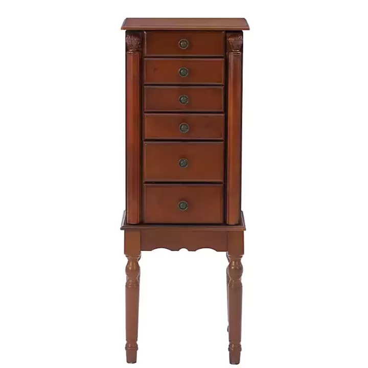 Hot Cherry 5-Drawer Ollie Petite Jewelry Armoire Dressers & Chests