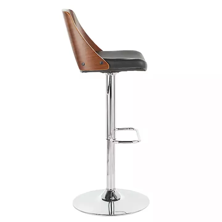 Best Sale Cherry Wood and Leather Swivel Bar Stool Bar Stools & Counter Height Stools