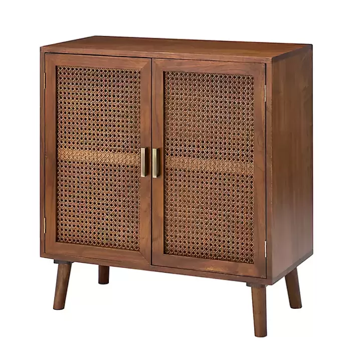 New Cherry Wood Frame Rattan Front Cabinet Cabinets & Sideboards