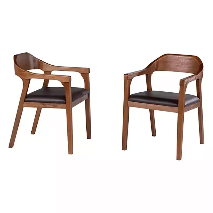 Fashion Chestnut Ramus Dining Armchairs, Set of 2 Dining Chairs