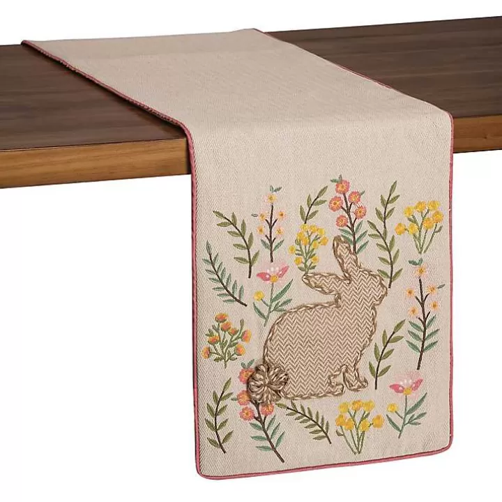 Discount Chevron Garden Bunny Table Runner Table Linens