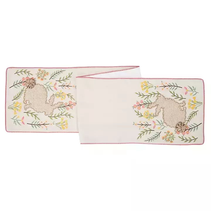 Discount Chevron Garden Bunny Table Runner Table Linens