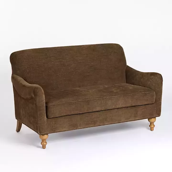 Cheap Chocolate English Loveseat Sofas & Loveseats