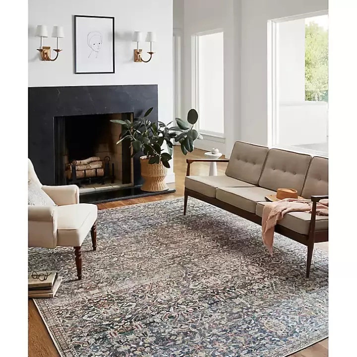 Fashion Chris Loves Julia x Loloi Jules Dark Blue Rug, 2x3 Area Rugs