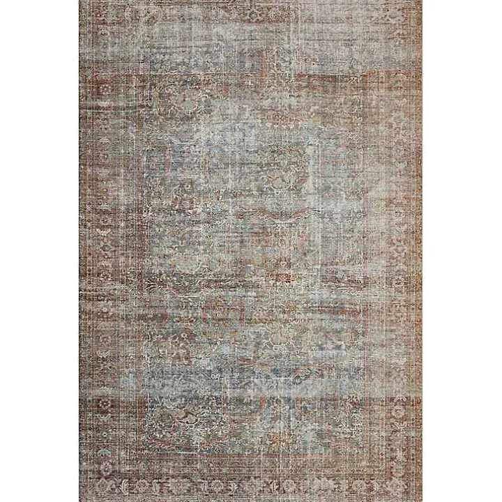 New Chris Loves Julia x Loloi Jules Lagoon Rug, 5x7 Area Rugs
