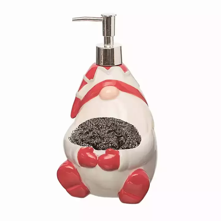 Fashion Christmas Gnome Soap Dispenser and Sponge Holder Kitchen Accessories