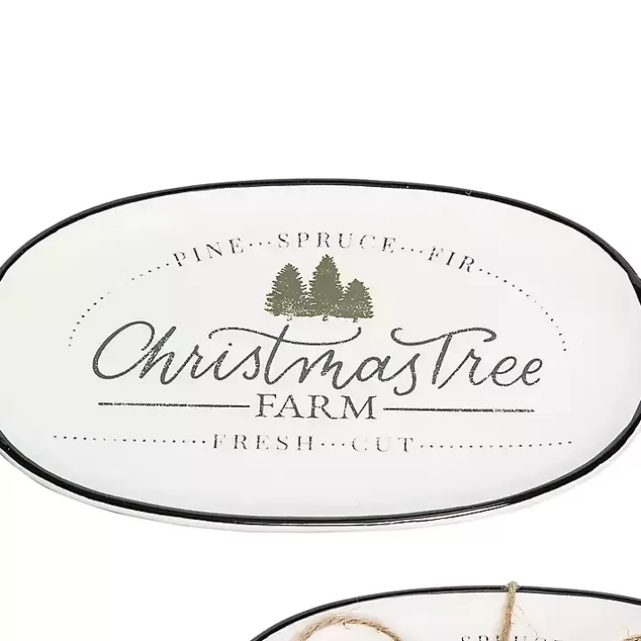 Store Christmas Tree Farm Serving Platter with Spreader Serving & Entertaining