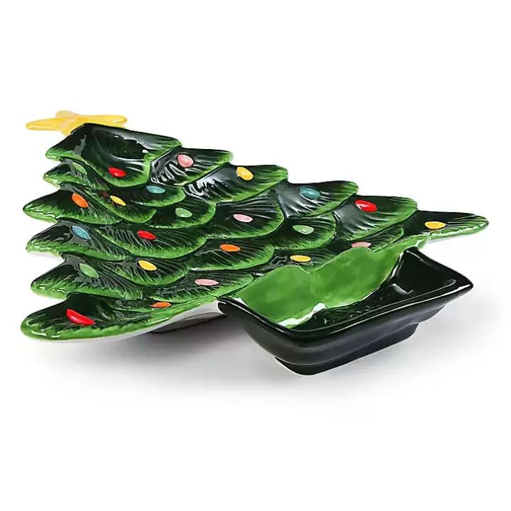 Online Christmas Tree Serving Platter Serving & Entertaining