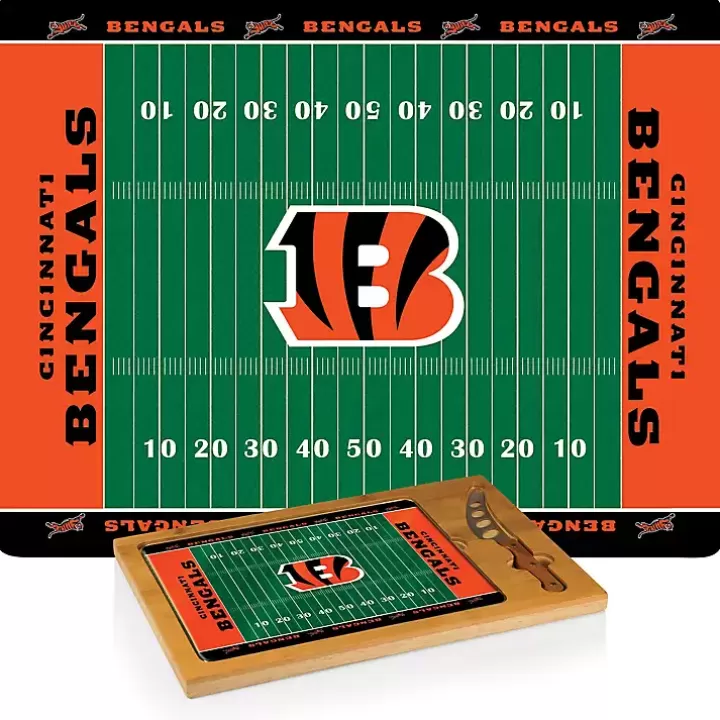 Clearance Cincinnati Bengals Cutting Board & Knife Set Serving & Entertaining