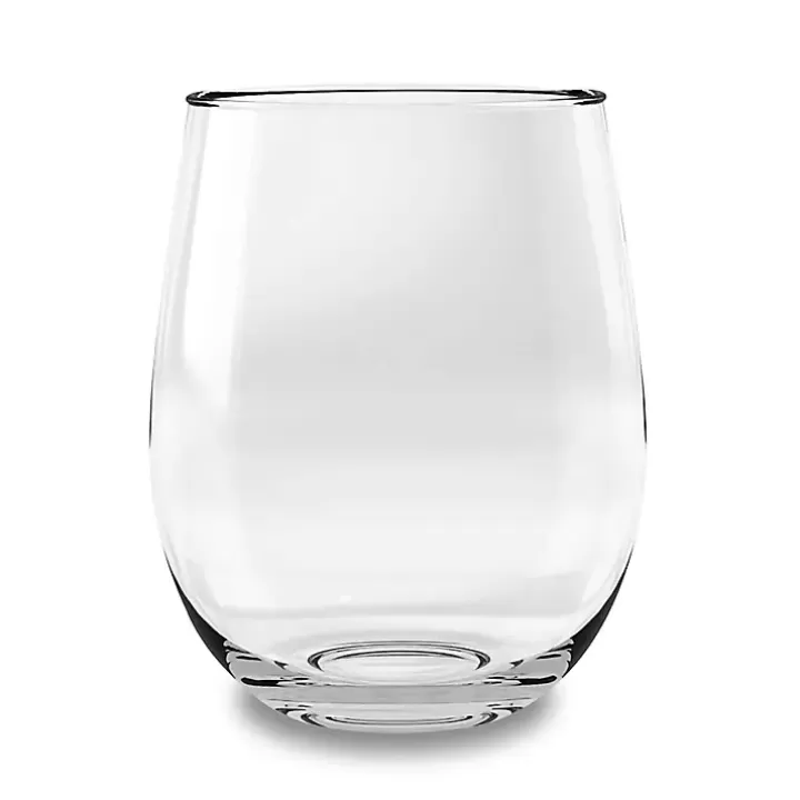 Clearance Acrylic Stemless Wine Glasses, Set of 6 Outdoor Dining