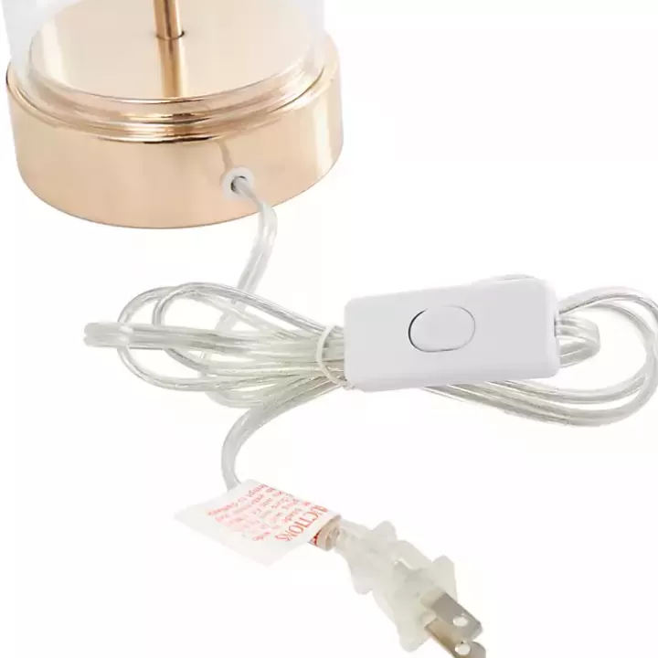 Flash Sale Clear Glass and Gold Stem Table Lamp Table Lamps