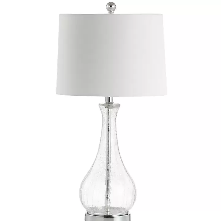 Store Clear Glass and Silver Metal Base Table Lamp Table Lamps