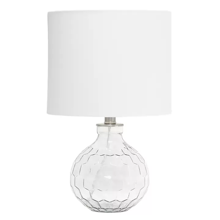 Shop Clear Glass Honeycomb Table Lamp Table Lamps