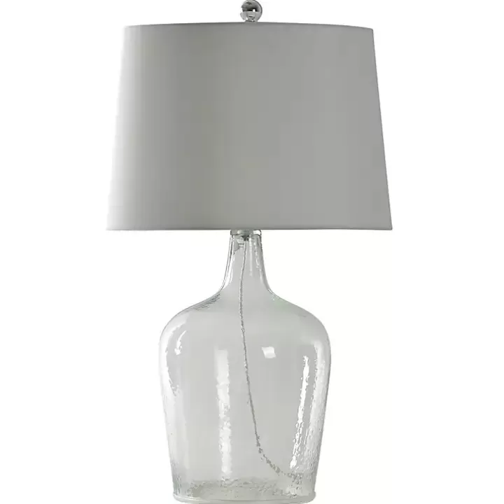 Shop Clear Seeded Glass Table Lamp Table Lamps