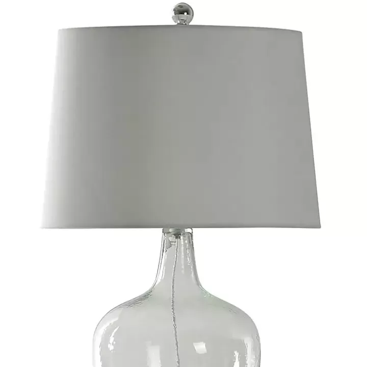 Shop Clear Seeded Glass Table Lamp Table Lamps