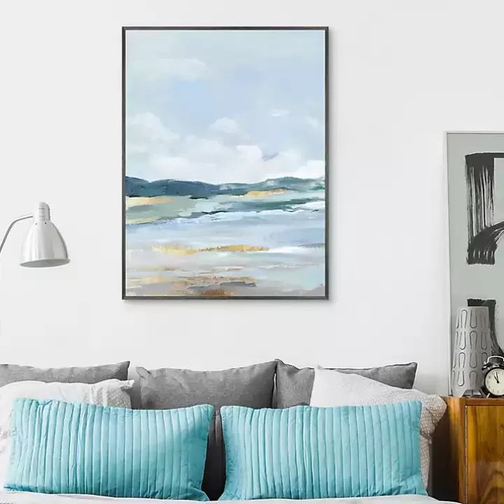 Cheap Coastal Mountains II Framed Canvas Art Print Canvas Art