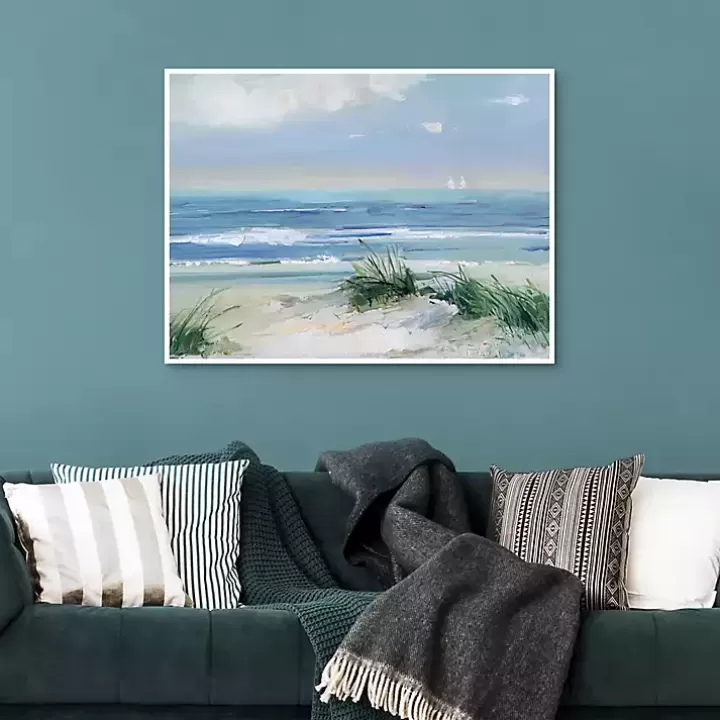 Store Coastal Breezes Framed Canvas Art Print Canvas Art