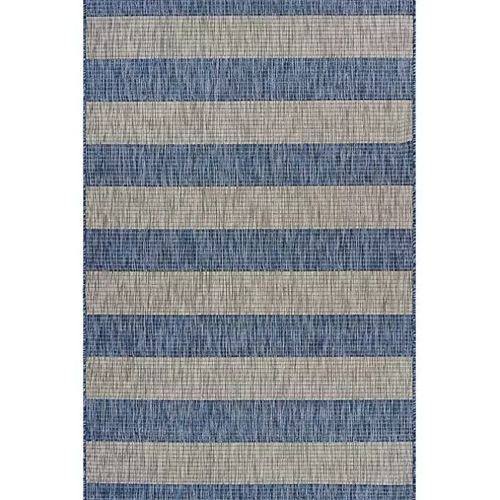 Best Sale Coastal Stripes Indoor/Outdoor Area Rug, 5x7 Outdoor Rugs