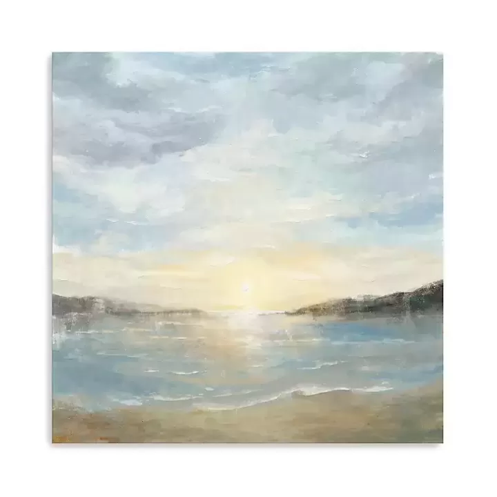 Cheap Coastal Sunset Canvas Art Print, 40x40 in. Canvas Art
