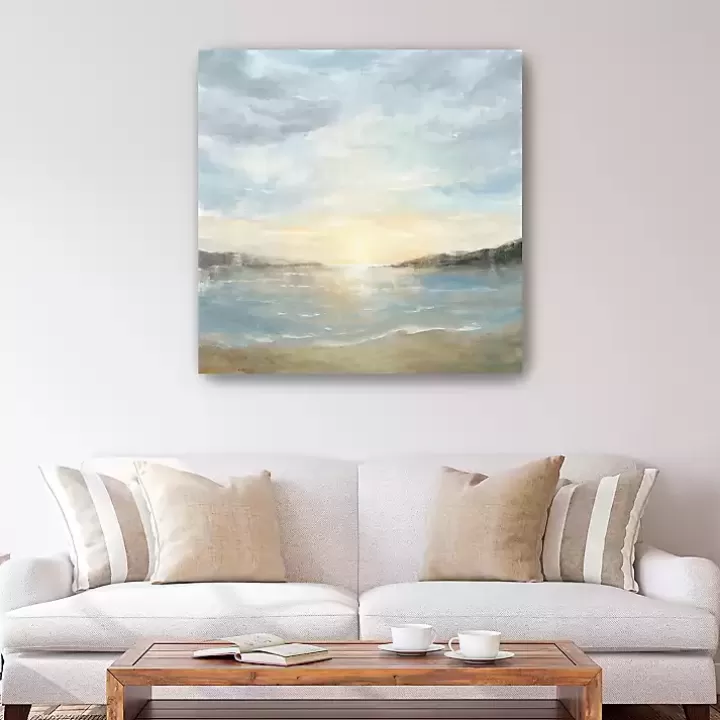 Cheap Coastal Sunset Canvas Art Print, 40x40 in. Canvas Art