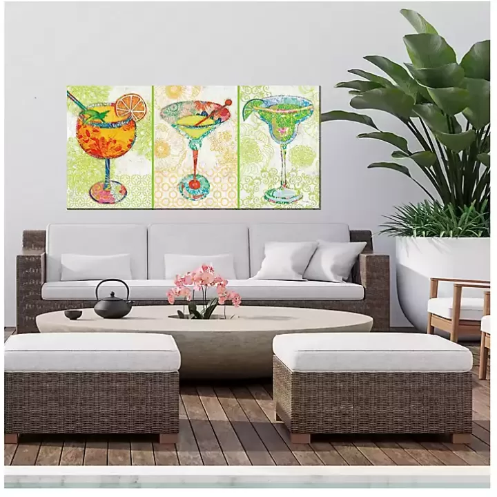 Cheap Cocktail Hour Outdoor Canvas Art Print Outdoor Wall Decor