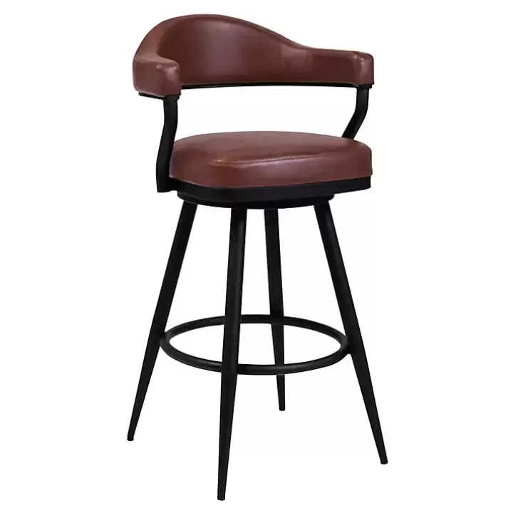 Online Coffee Faux Leather Justin Swivel Counter Stool Bar Stools & Counter Height Stools