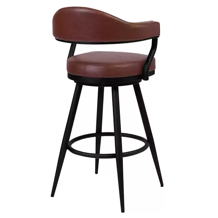 Online Coffee Faux Leather Justin Swivel Counter Stool Bar Stools & Counter Height Stools