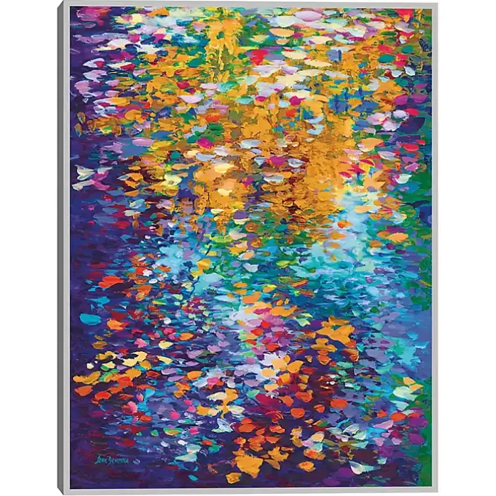Cheap Colorful Dance of Leaves Framed Canvas Art Print Canvas Art