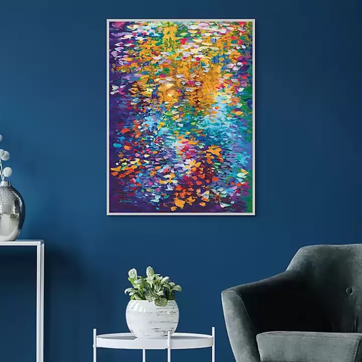 Cheap Colorful Dance of Leaves Framed Canvas Art Print Canvas Art