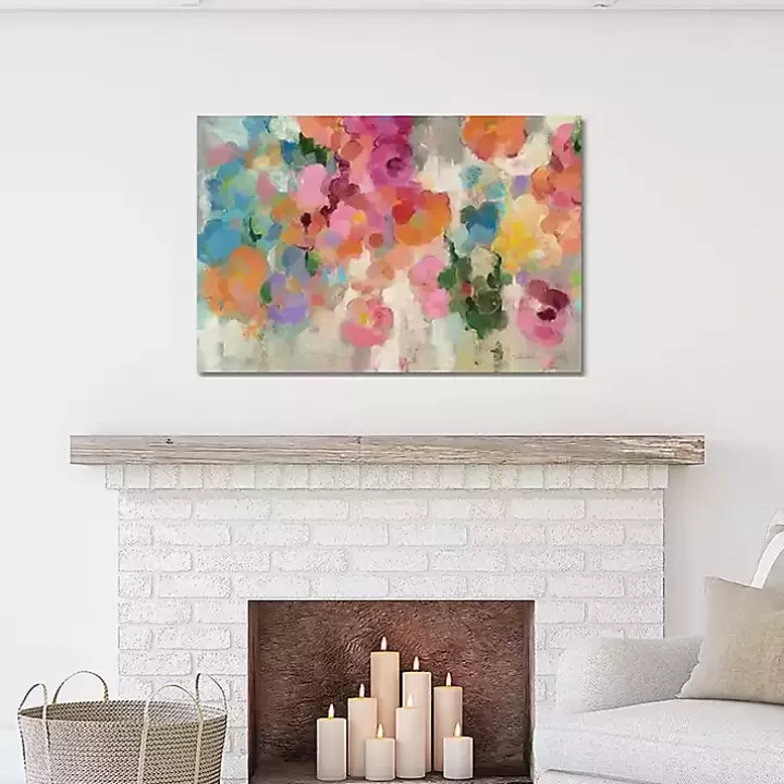 Fashion Colorful Garden I Giclee Canvas Art Print, 48x32 Canvas Art