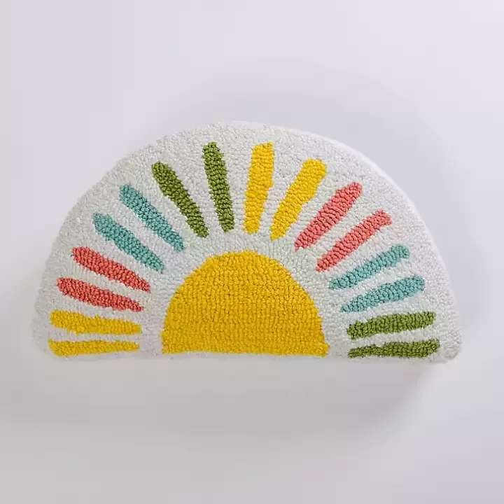 Cheap Colorful Half-Sun Shaped Outdoor Pillow Outdoor Cushions & Pillows