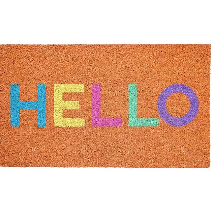 Hot Colorful Hello Doormat Doormats