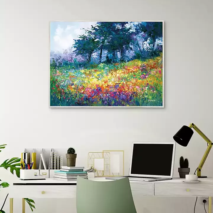 New Colorful Wildflowers in Bloom Canvas Art Print Canvas Art