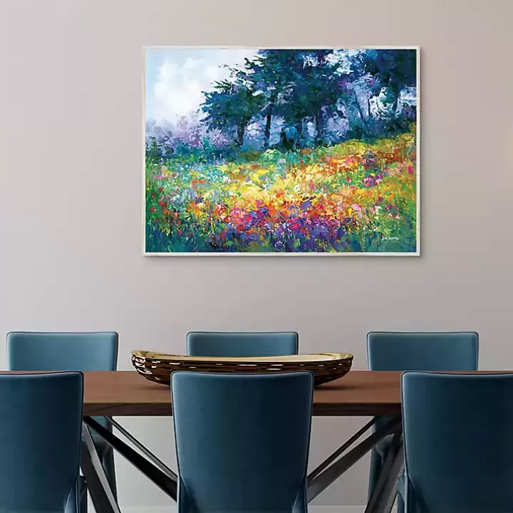 New Colorful Wildflowers in Bloom Canvas Art Print Canvas Art