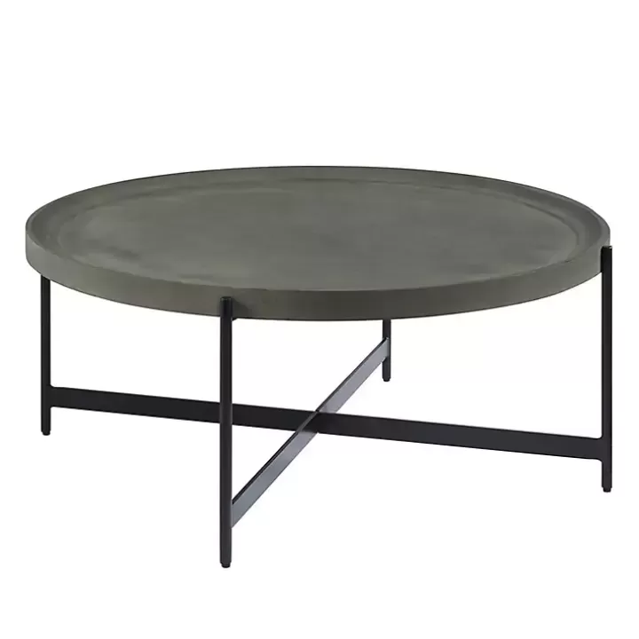 Shop Concrete Round Tray Top Coffee Table Coffee Tables