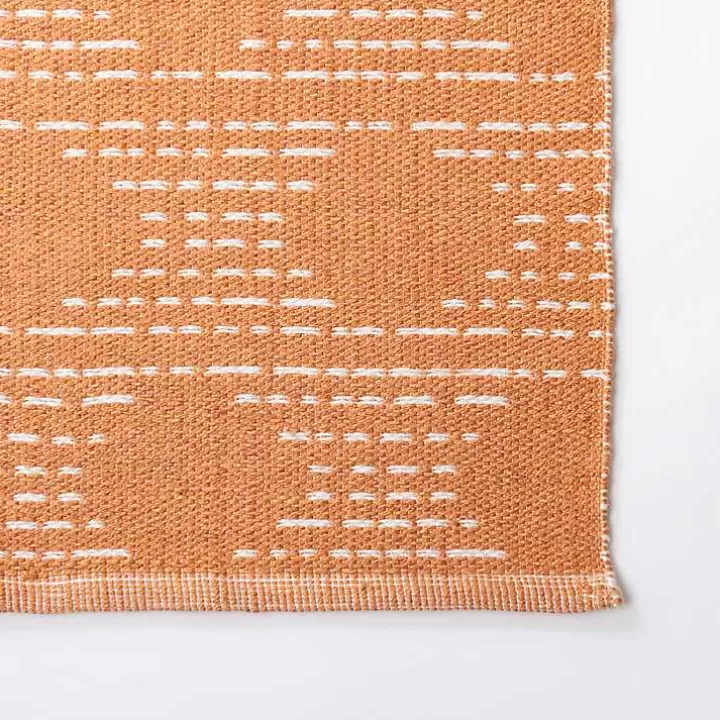 Cheap Coral Shibori Outdoor Area Rug, 5x7 Outdoor Rugs