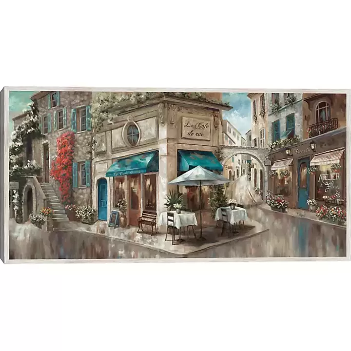 Cheap Corner Cafe Framed Canvas Art Print Canvas Art