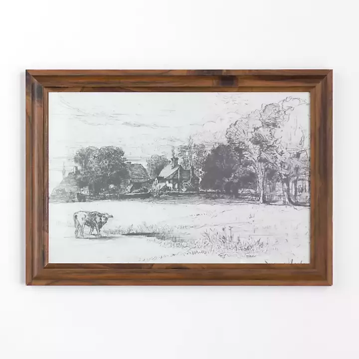 Cheap Cottage Behind Horsley House Framed Art Print Framed Art
