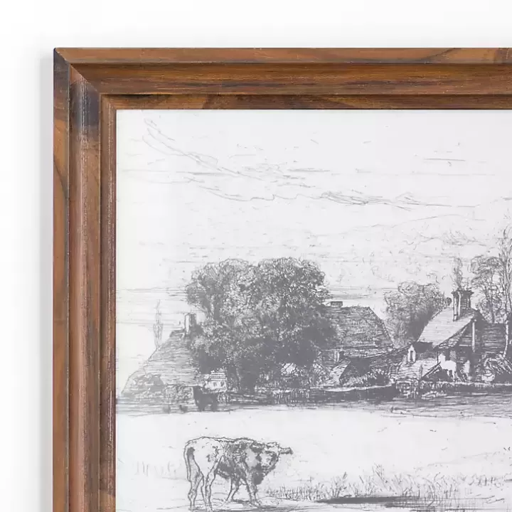 Cheap Cottage Behind Horsley House Framed Art Print Framed Art