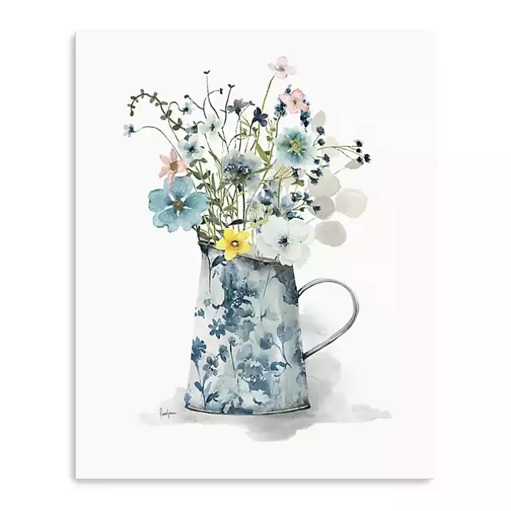 Cheap Cottage Garden Blues II Canvas Art Print Canvas Art